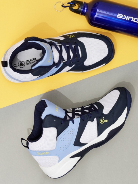 

Duke Men Navy Blue Mesh Running Shoes
