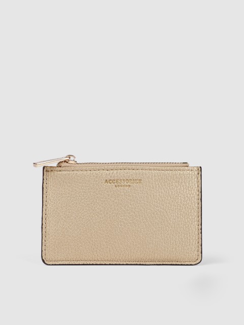 

Accessorize Women Gold-Toned PU Card Holder