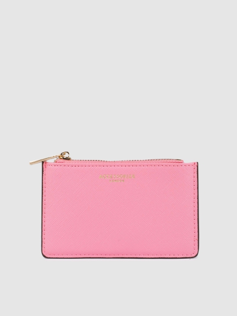 

Accessorize Women Pink PU Card Holder