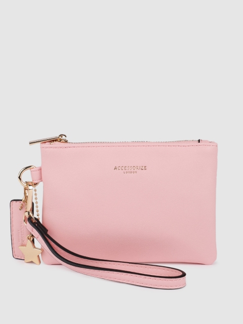 

Accessorize Women Pink PU Zip Around Wallet