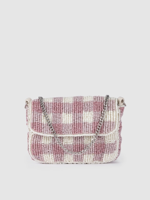 

Accessorize Women White & Lavender Zip Around Wallet