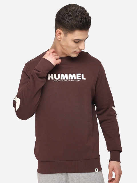 

hummel Men Brown Printed Cotton Sweatshirt
