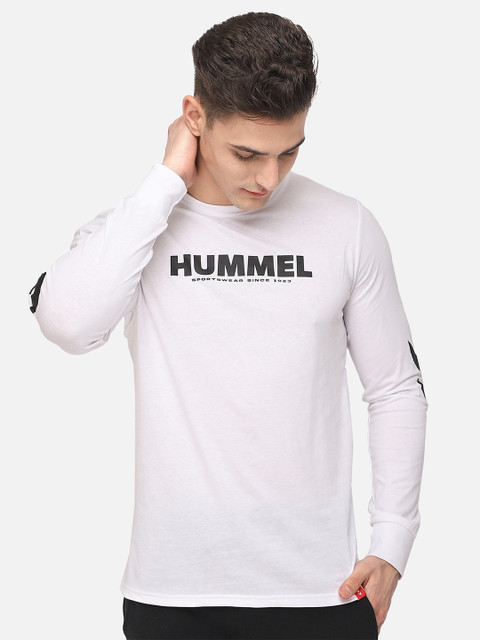 

hummel Men White Typography Printed T-shirt