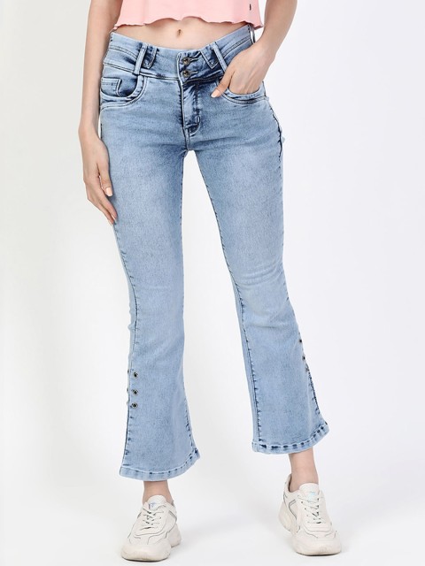 

V2 Value & Variety Women Blue Bootcut Light Fade Cotton Jeans