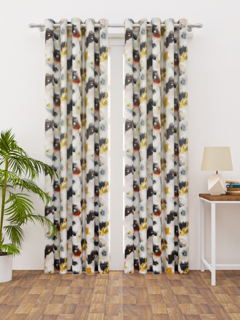 

HAPPY HUES Multicoloured Quirky Long Door Curtain, Multi