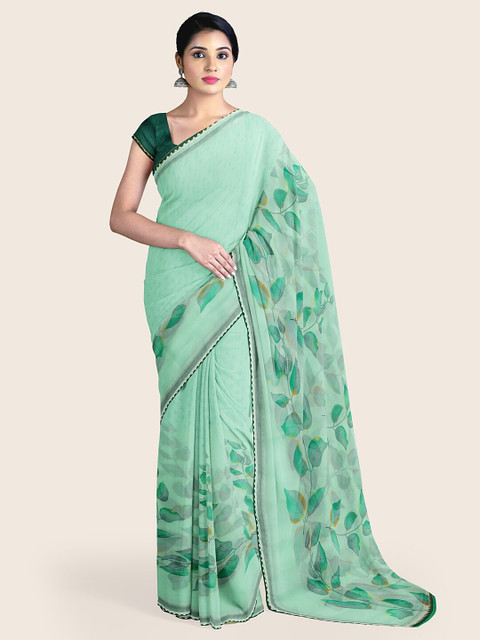 

Pothys Green Floral Saree