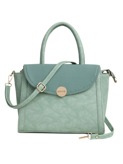 

Exotic Green PU Structured Handheld Bag with Fringed