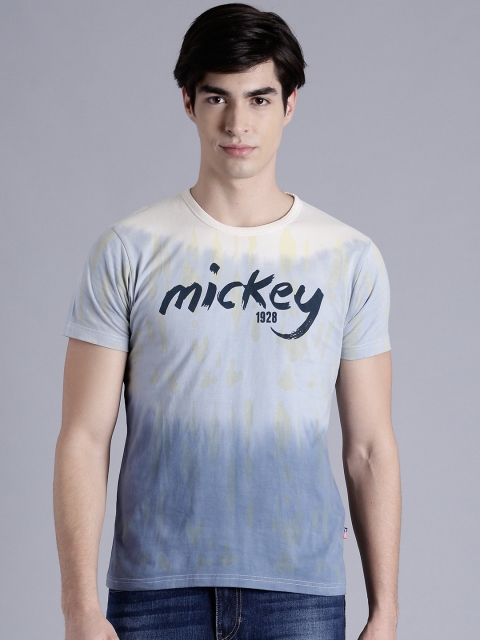 

Kook N Keech Disney Men Blue Printed & Washed Round Neck T-shirt