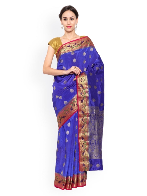 

MIMOSA Blue Paithani Art Silk Traditional Saree