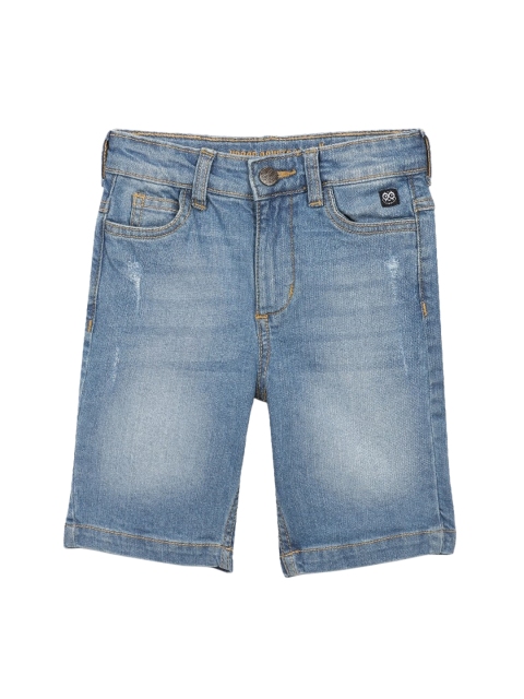 

UNDER FOURTEEN ONLY Boys Blue Slim Fit Denim Shorts