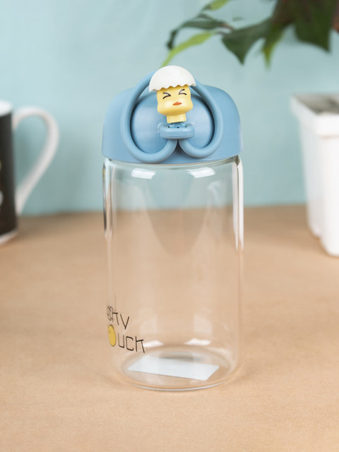 

MARKET99 Blue Solid Glass Water Bottle 280 ml