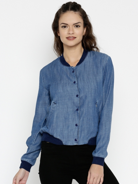 

ONLY Women Blue Bomber Jacket