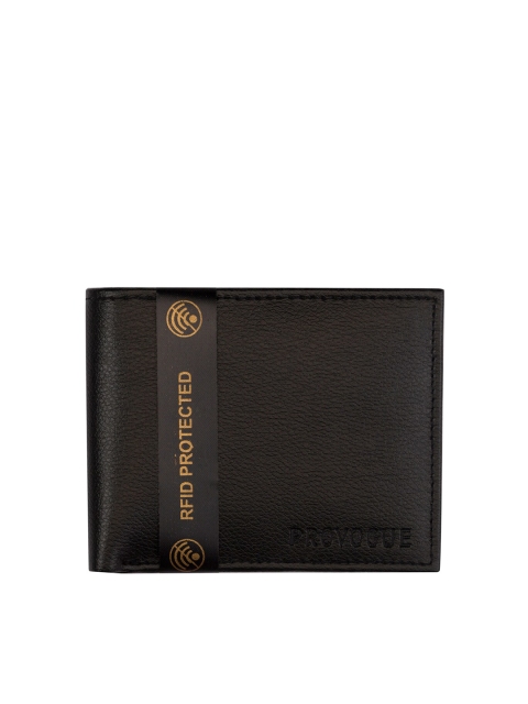 

Provogue Men Black Two Fold Wallet