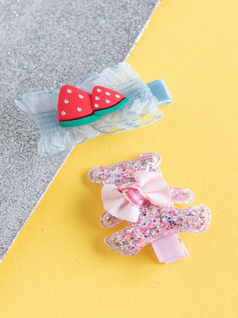 

Jewelz Girls Pink & Blue Set of 2 Embellished Alligator Hair Clip