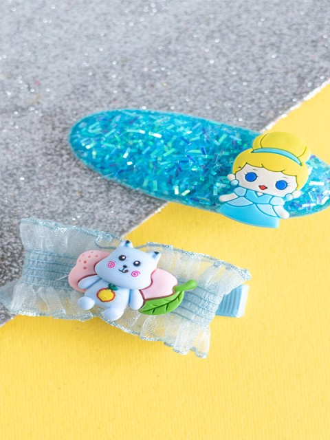 

Jewelz Girls Pack Of 2 Yellow & Blue Tic Tac Hair Clips