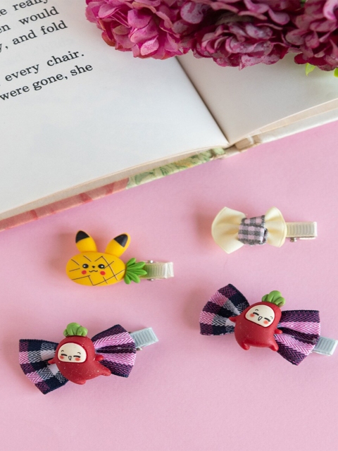 

Jewelz Girls Set of 4 Navy Blue & Yellow Alligator Hair Clip