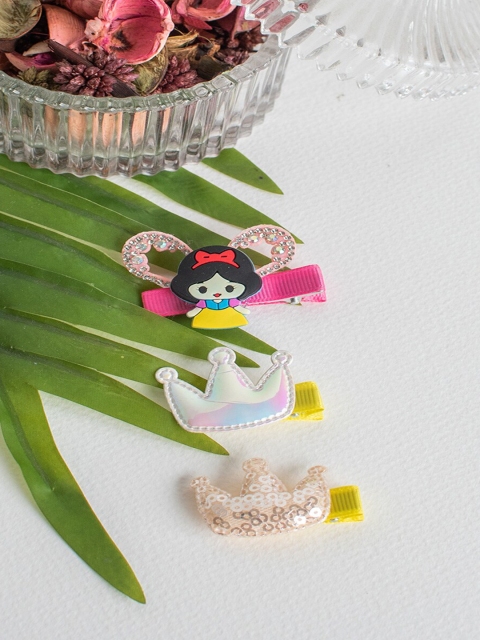 

Jewelz Girls Pink & Yellow Set of 3 Alligator Hair Clip