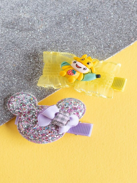

Jewelz Girls Yellow & Lavender Set of 2 Alligator Hair Clip