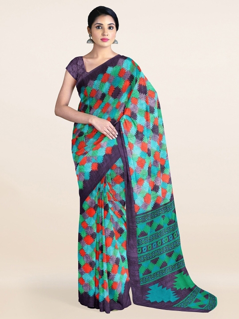 

Pothys Women Multi Color Abstract Printed Cotton Saree