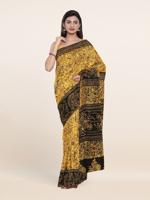 

Pothys Yellow & Black Pure Cotton Saree