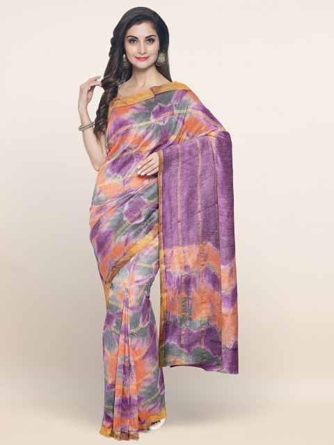 

Pothys Violet & Orange Pure Cotton Saree