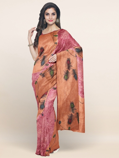 

Pothys Brown & Maroon Ethnic Motifs Printed Pure Cotton Saree
