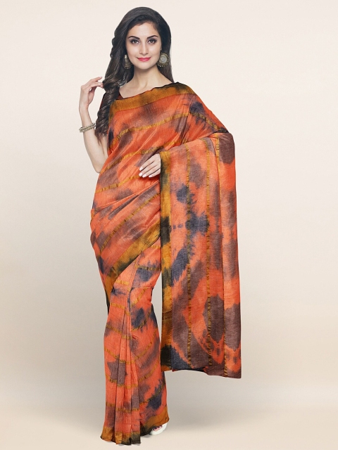 

Pothys Orange & Blue Pure Cotton Saree