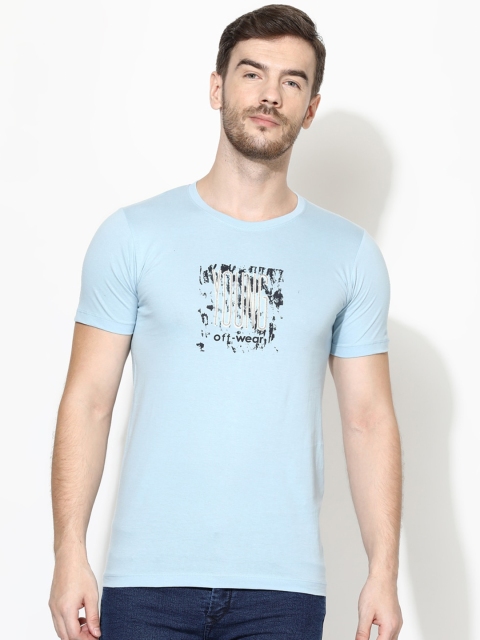 

V2 Value & Variety Men Blue Printed T-shirt