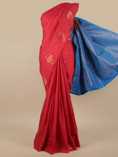 

Pothys Red & Blue Woven Design Zari Art Silk Saree