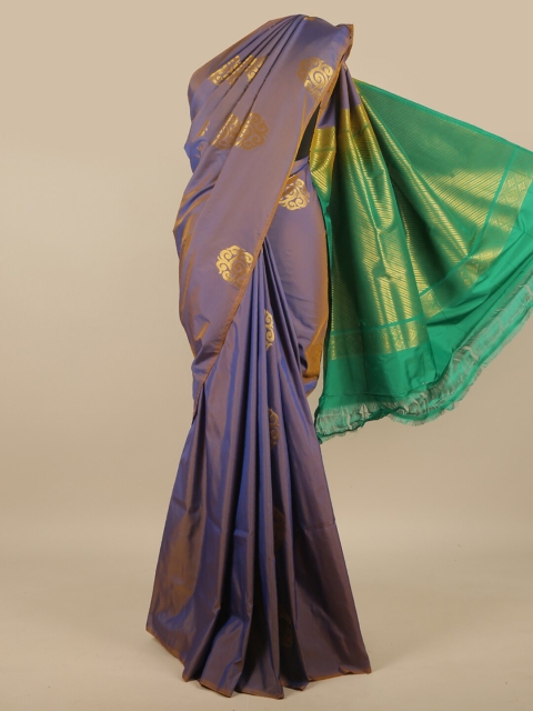 

Pothys Lavender & Green Ethnic Motifs Zari Art Silk Saree