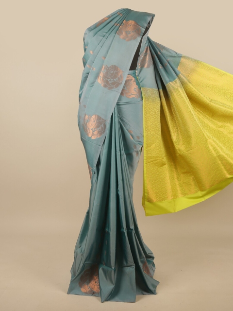 

Pothys Green & Yellow Woven Design Zari Art Silk Saree