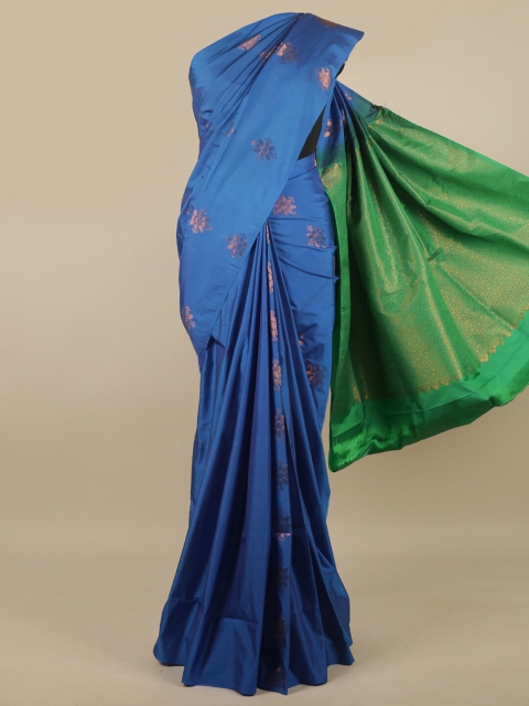 

Pothys Blue & Green Floral Zari Art Silk Saree