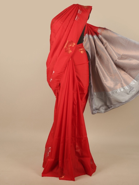 

Pothys Red & Grey Woven Design Art Silk Saree