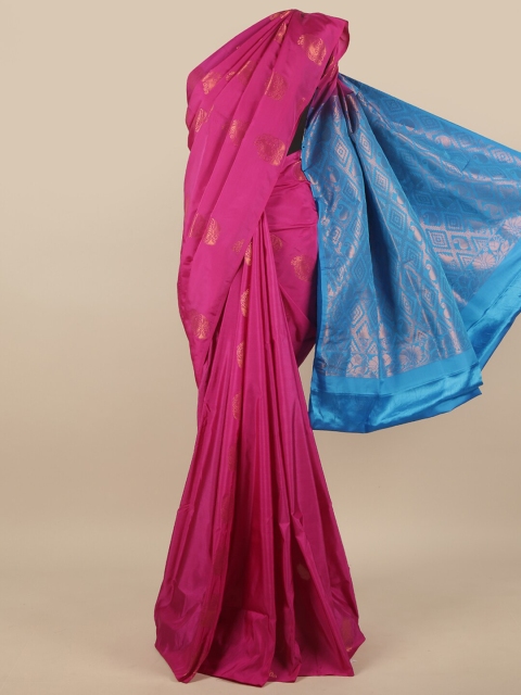 

Pothys Purple & Blue Paisley Zari Art Silk Saree