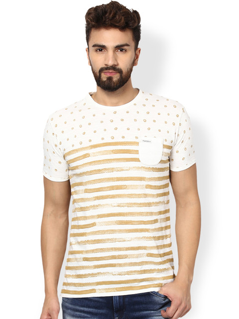 

Mufti Men White Printed T-shirt