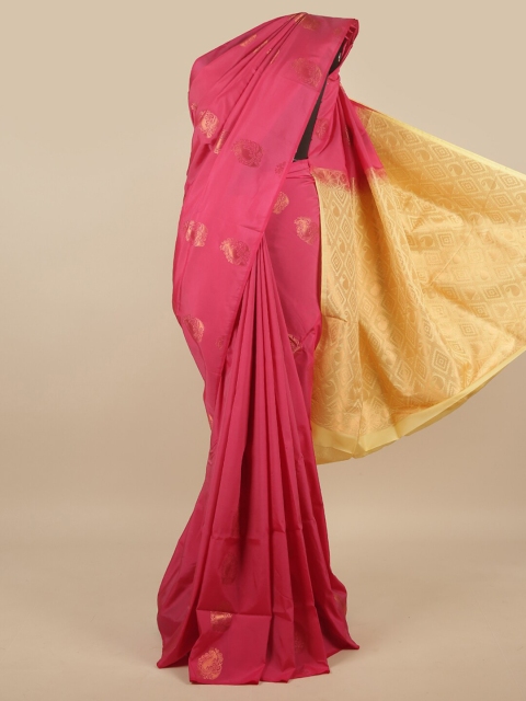 

Pothys Pink & Cream-Coloured Woven Design Zari Art Silk Saree