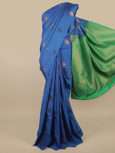 

Pothys Blue & Green Woven Design Art Silk Saree