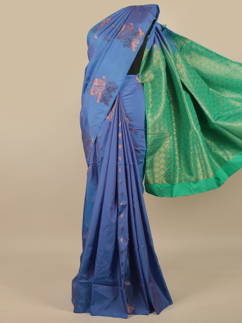 

Pothys Blue & Green Woven Design Zari Art Silk Saree