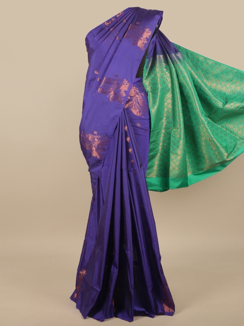 

Pothys Blue & Green Woven Design Art Silk Saree