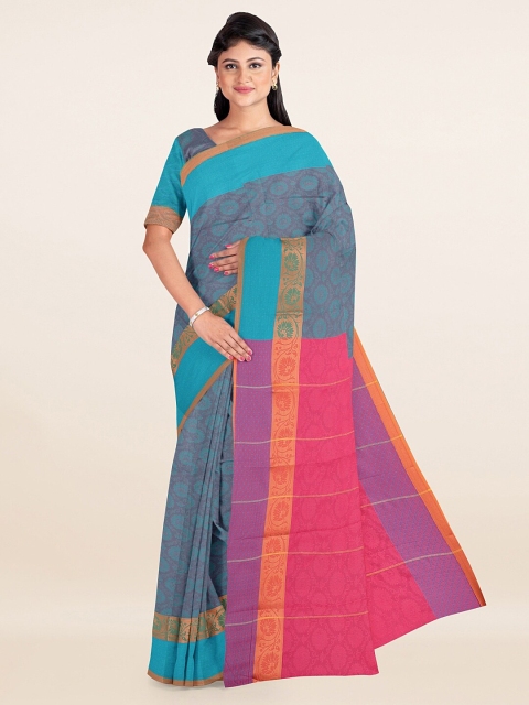 

Pothys Blue & Pink Ethnic Motifs Zari Art Silk Saree