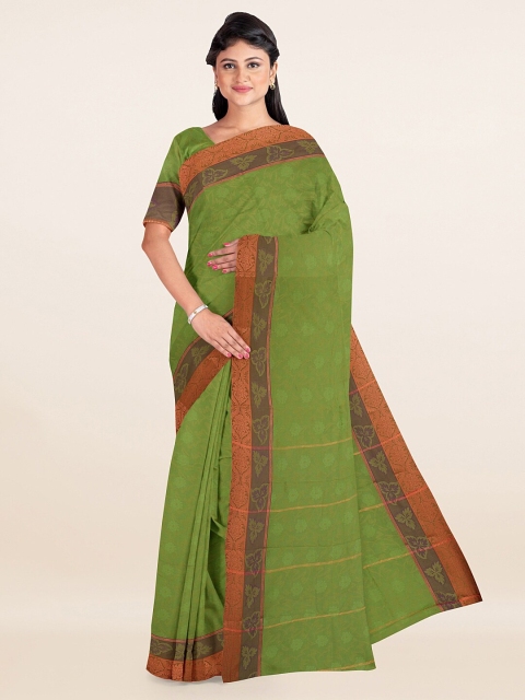 

Pothys Green Floral Woven Design Art Silk Saree