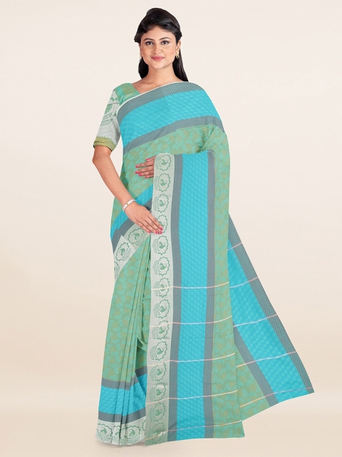 

Pothys Green & Blue Woven Design Art Silk Saree