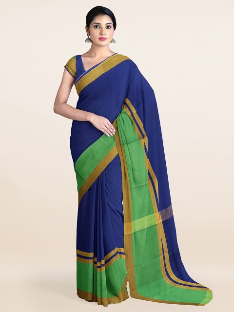

Pothys Blue & Green Woven Design Saree