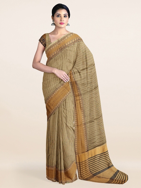 

Pothys Tan & Brown Woven Design Zari Saree