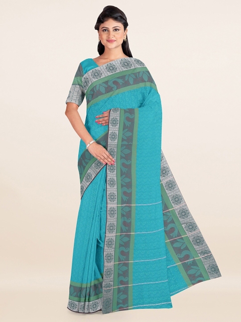 

Pothys Blue & Green Paisley Zari Art Silk Saree