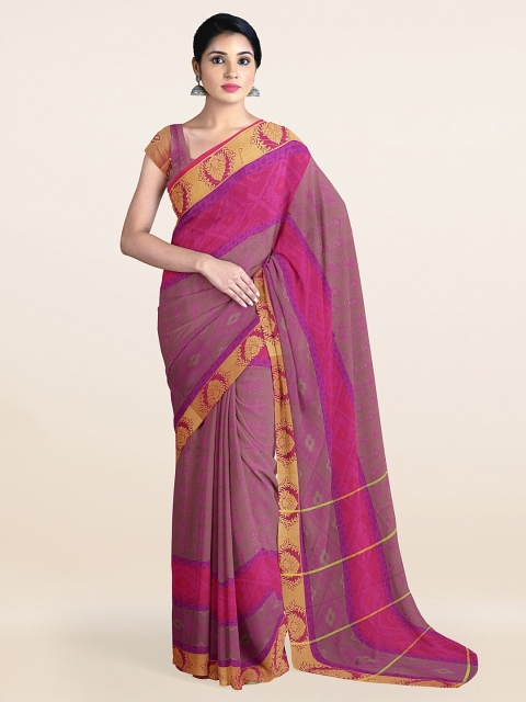 

Pothys Pink & Grey Woven Design Art Silk Saree