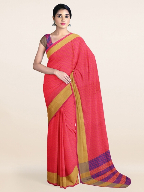 

Pothys Pink & Purple Woven Design Saree