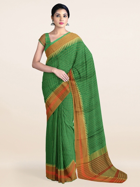 

Pothys Green & Red Woven Design Saree
