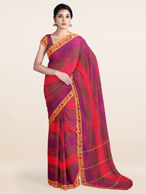 

Pothys Purple & Grey Zari Art Silk Saree