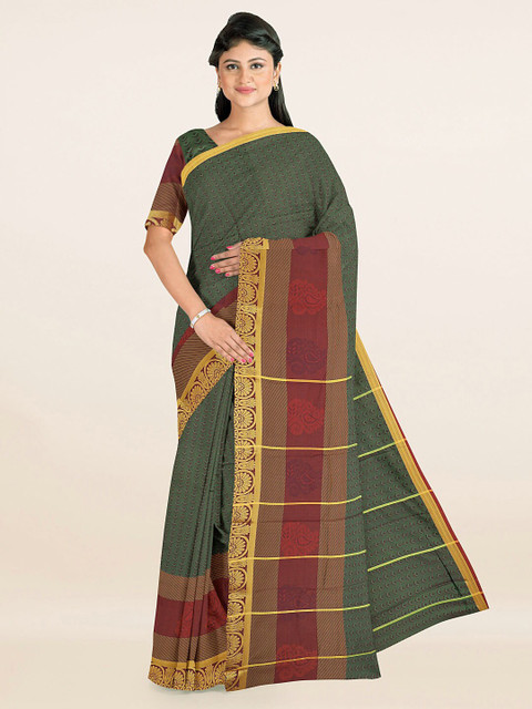 

Pothys Green Woven Design Art Silk Saree